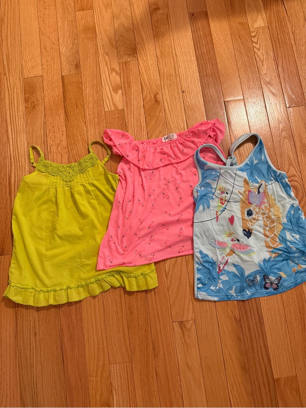 Girls size 5 colorful summer shirts